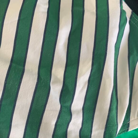 Nip Tuck Green White Stripe One Pc Swimsuit sz 8 US - Picture 8 of 8